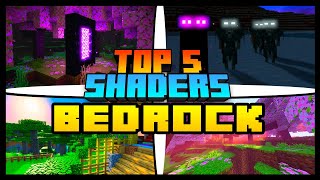 MINECRAFT 121  TOP 5 MELHORES SHADERS REALISTAS PARA A BEDROCK MCPE  XBOX  PC [upl. by Nyleuqaj507]