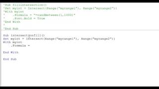 Intersect Method in VBA [upl. by Nilla]