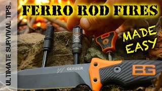 How to Start a Fire with Firesteel  Ferro Rod  Flint and a Knife  DYI Survival Basics [upl. by Alage552]