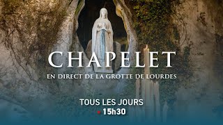 Le Chapelet depuis la Grotte de Lourdes  03082024 [upl. by Eiznyl]