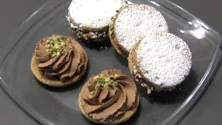 Biscotti di pasta frolla con mousse al cioccolato  Dolci facili e veloci [upl. by Regina294]