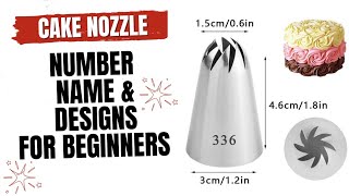 Cake Nozzle Name  Numbers amp Designs For Beginners [upl. by Boland356]