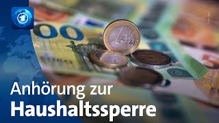 Bundestag Expertenanhörung zur Haushaltssperre [upl. by Lock]