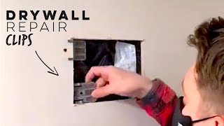 How to Use Drywall Clips Quick and Easy Drywall Repair [upl. by Anirrak963]