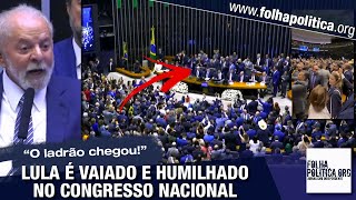 Confronto no Congresso Lula é vaiado e recepcionado aos gritos de ‘o ladrão chegou’ e [upl. by Eceined]