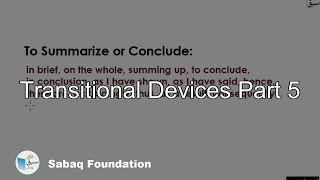 Transitional Devices Part 5 English Lecture  Sabaqpk [upl. by Enimzzaj224]