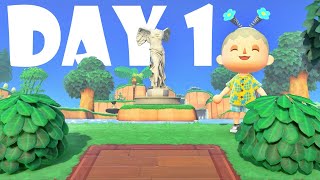 My DAY 1 Animal Crossing New Horizons Island Tour [upl. by Findlay971]