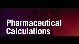 pharmaceutical calculations 1 milliequivalent شرح [upl. by Ahsenek]