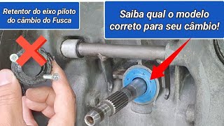 Troca do retentor do eixo piloto do câmbio do Fusca  COM ABA ou SEM ABA 🤔 [upl. by Gian]