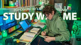 STUDY WITH ME LIVE  12 HOURS ✨ Harvard Student Rain sounds Pomodoro 60 OneMonthStudyChallenge [upl. by Dionisio]