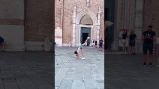 Gymnastik in Venedig🇮🇹 gymnastik venedig italy italian urlaub deutschland sports sport [upl. by Nerehs660]