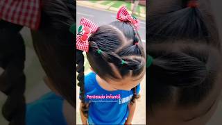 Penteado infantil para escola penteadossimples penteadoparaescola compartilhandopenteados [upl. by Delmar444]