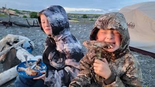 3 Days Camping Hunting amp Fishing on Remote Island in Alaska [upl. by Aynodal]