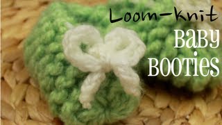 Loomknit Baby Booties Easy [upl. by Nnylyoj]