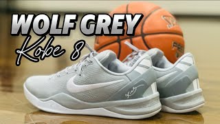 Upcoming Kobe 8 Wolf Grey quality check review amp on foot [upl. by Eilsil]