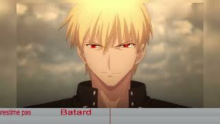 Bande rythmo vf  fate stay night ubw Gilgamesh vs Shirou Emiya [upl. by Arlina]