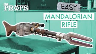 Easy DIY MANDALORIAN Rifle  FREE BLUEPRINT [upl. by Emmott487]