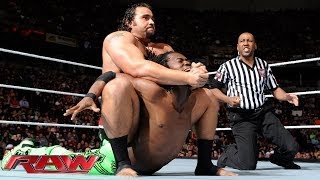 Kofi Kingston vs Rusev Raw May 5 2014 [upl. by Shurlocke]