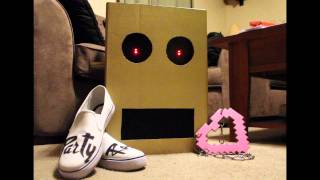 LMFAO Shufflebot Halloween costume head lights [upl. by Ahsinaj]