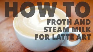 How To Steam And Froth Milk For Latte Art And Cappuccinos  Professional Demo [upl. by Aihsela556]