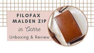 Filofax Malden Personal Rings Zip  Unboxing amp Review [upl. by Boaten]