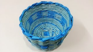 How to make newspaper basket [upl. by Eyla]