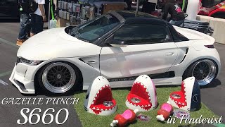 HONDA S660 in FenderistM2023出展車両 エスロク ガゼルパンチ ワーク GAZELLE PUNCH WORK [upl. by Kimball]