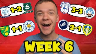 MY CHAMPIONSHIP WEEK 6 SCORE PREDICTIONS [upl. by Strohl506]