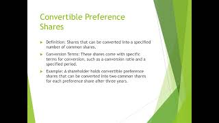 Meaning and Types of Preference Shares [upl. by Refinej]