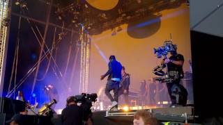 Gorillaz  Saturnz Barz ft Popcaan LIVE Demon Dayz Margate June 2017 [upl. by Nibbs]