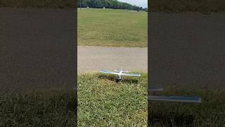 Taking off and landing Eflite UMX turbo timber evolution in crosswind viralvideo trending plane [upl. by Alel]