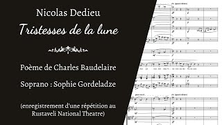 Tristesses de la lune mélodie pour 12 instruments Soprano  Sophie Gordeladze [upl. by Aletta]