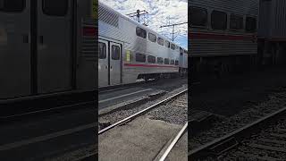 Caltrain Limited 306 at College Park Station with JPBX 907 F40PH2 and 4025 Cab Car caltrain [upl. by Melvina101]