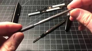 Lamy M16 Ballpoint Refill Explained Medium vs Broad Writing Comparison [upl. by Annaihs]