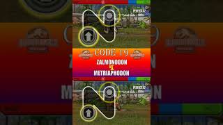 ZALMONODON VS METRIAPHODON  JURASSIC WORLD THE GAME [upl. by Eittah]