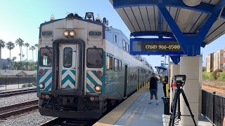 Railfanning Oceanside ft Shave and a Haircut Coaster Spinter and Metrolink trains [upl. by Orimisac]