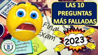 LAS 10 PREGUNTAS MÁS FALLADAS DE 2023 [upl. by Freddy]