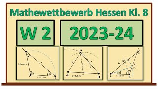 Mathematik Wettbewerb 20232024  Wahlaufgabe 2 zur Konstruktion von Dreiecken [upl. by Pierrepont]