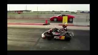 Ferrari Challenge Stradale VS Go kart CRG Road Rebel 6speed [upl. by Hudnut120]