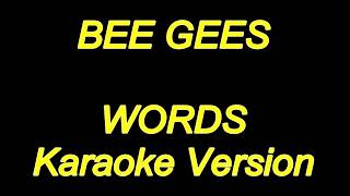 Bee Gees  Words Karaoke Lyrics NEW [upl. by Hajar]