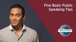 Five Basic Public Speaking Tips [upl. by Notneuq604]