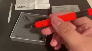 Bryant To Reviews  Lamy Pico laser orange ballpoint pen [upl. by Yeargain123]