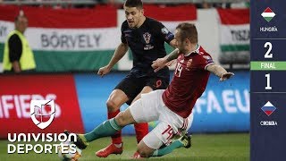 Hungría 21 Croacia  GOLES Y RESUMEN  GRUPO E  ELIMINATORIAS  Eurocopa [upl. by Leen922]