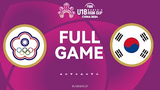 Chinese Taipei v KOR  Full Basketball Game  FIBA U18 Womens Asia Cup 2024  Div A  Group Phase [upl. by Medeah]