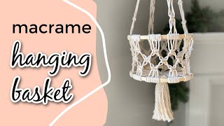 DIY Macrame Hanging Fruit Basket  Plant Hanger Tutorial [upl. by Htidra883]