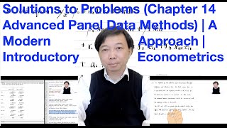 Solutions to Problems Chapter 14 Advanced Panel Data Methods  Introductory Econometrics 60 [upl. by Eerolam]