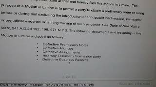 FORECLOSURE Defense Carrington and his Motion in Limine [upl. by Grane225]