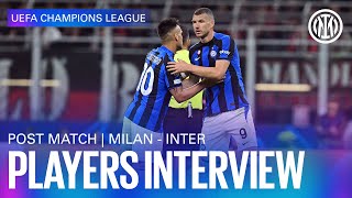 MILAN 02 INTER  DZEKO ONANA AND LAUTARO INTERVIEWS 🎙️⚫🔵 [upl. by Hedveh]