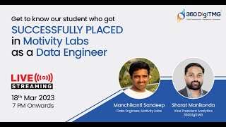 Interview with Manchikanti Sandeep  Placed at Motivity Labs as a Data Engineer  360DigiTMG [upl. by Tansy793]