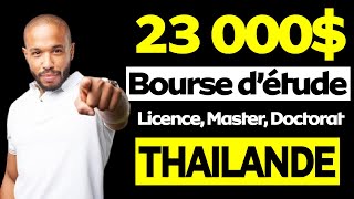 Bourse détude supérieure en thailande pour etudiant étranger Entièrement financé [upl. by Netsruk]